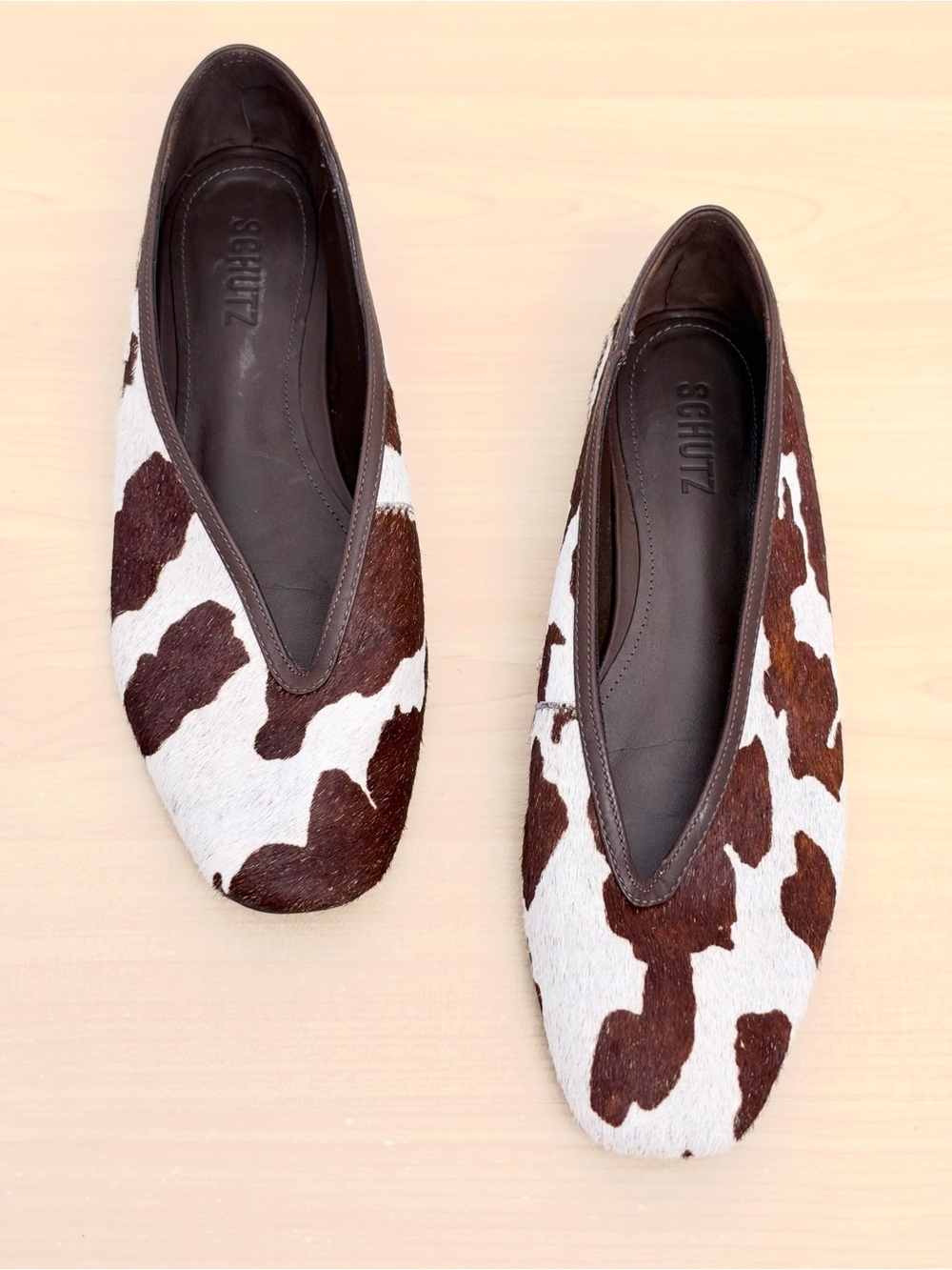 Schutz Courtney Flats In Multibrown/Seal Brown Size 9 - Picture 8 of 13